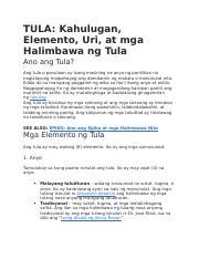 TULA: Kahulugan, Elemento, Uri, at mga Halimbawa .